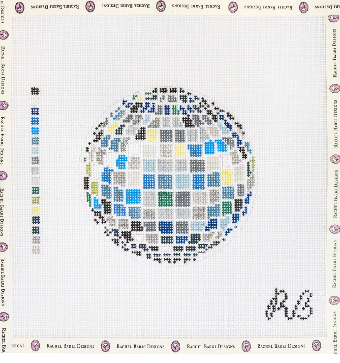 Disco Ball Cool Tones Canvas
