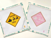 Pink Santa Crossing Canvas