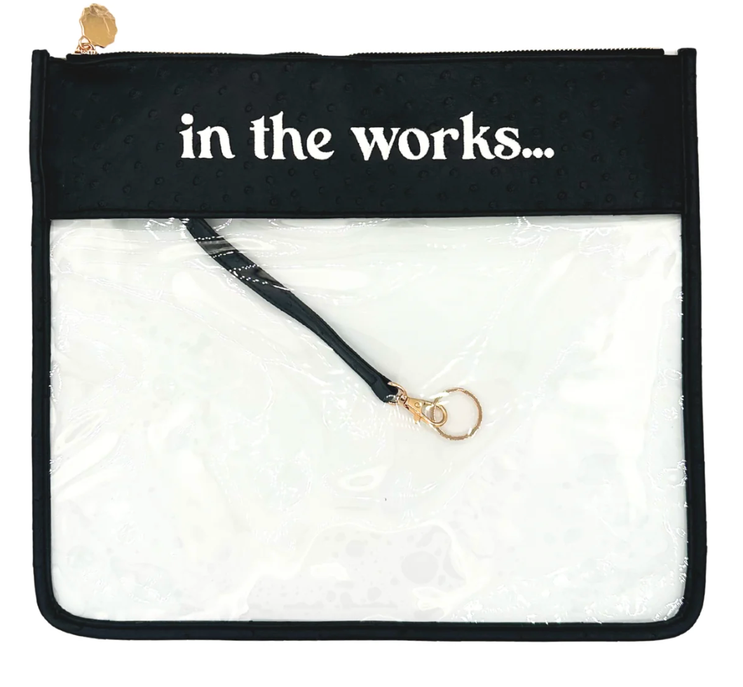 Black Ostrich In The Works Project Bag