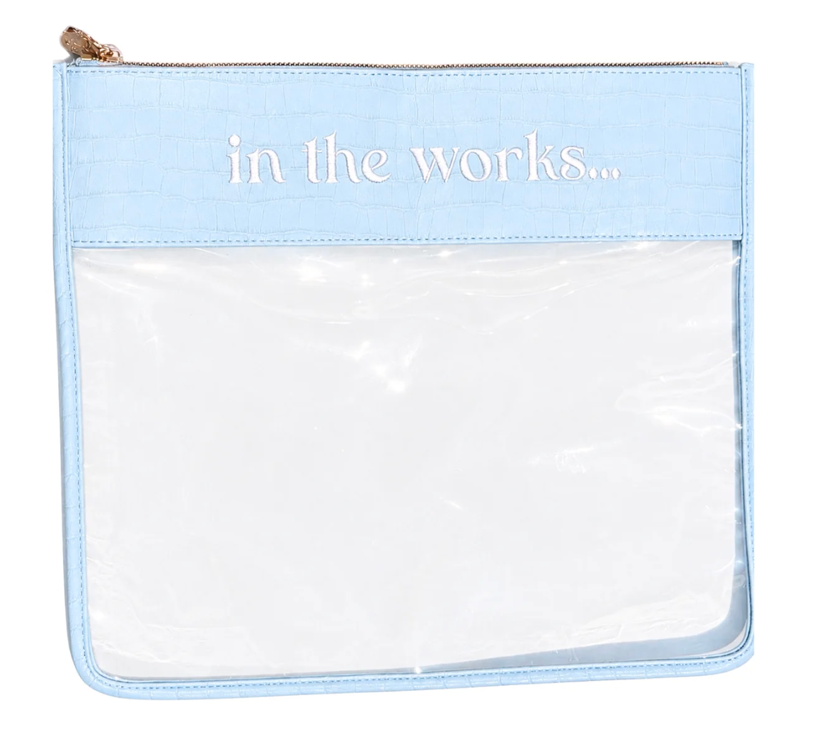 Baby Blue Croc In The Works Project Bag