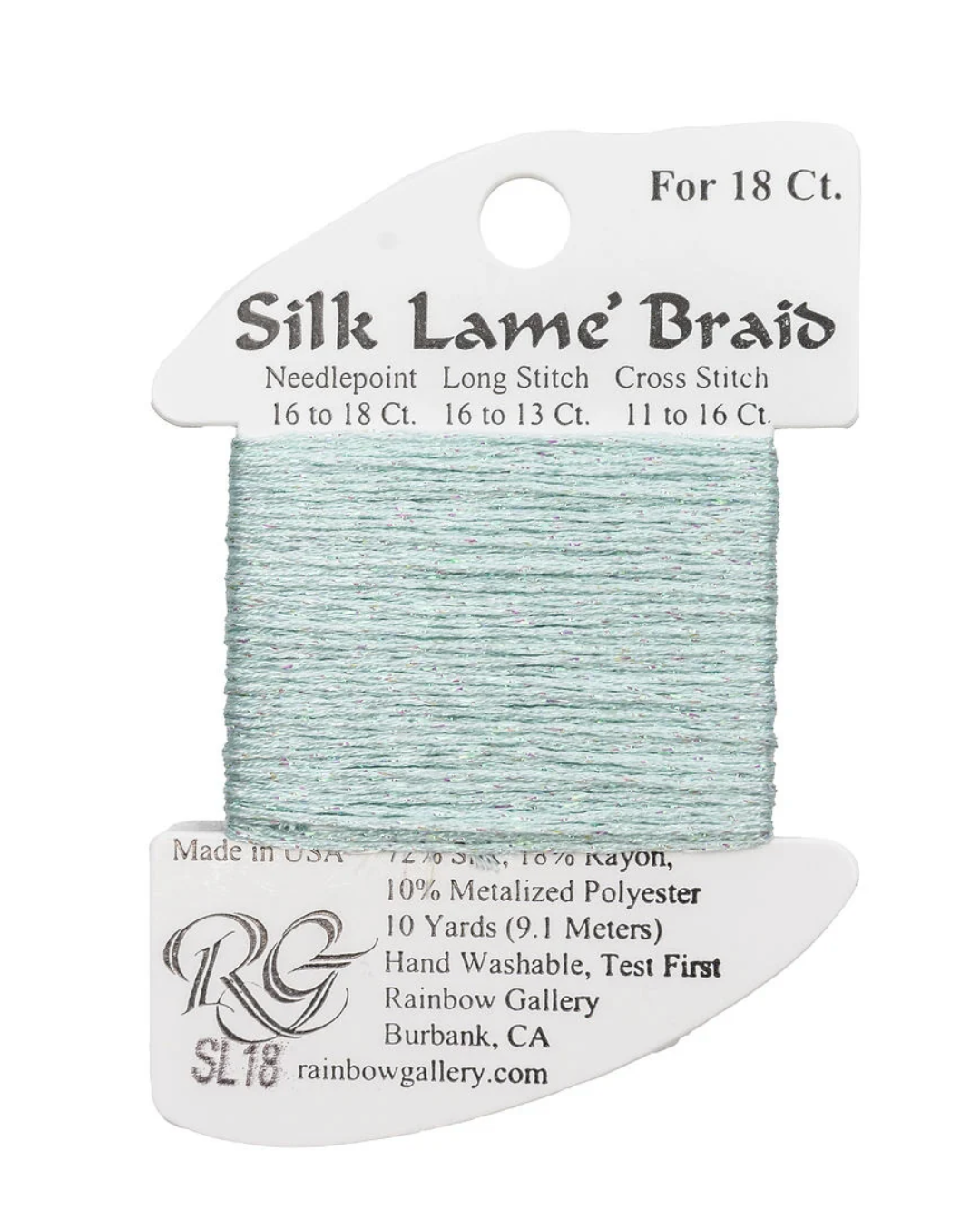 Silk Lame Braid SL18 Surf Blue