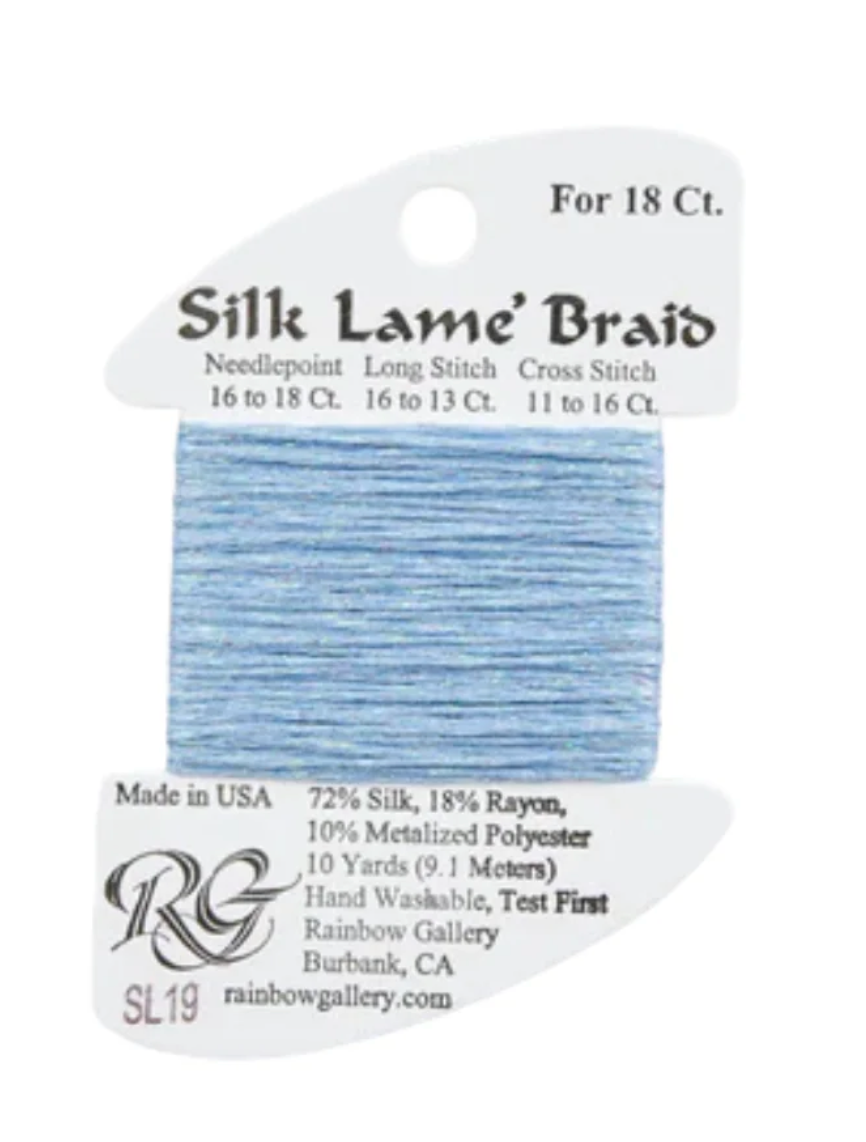 Silk Lame Braid SL19 Antique Blue