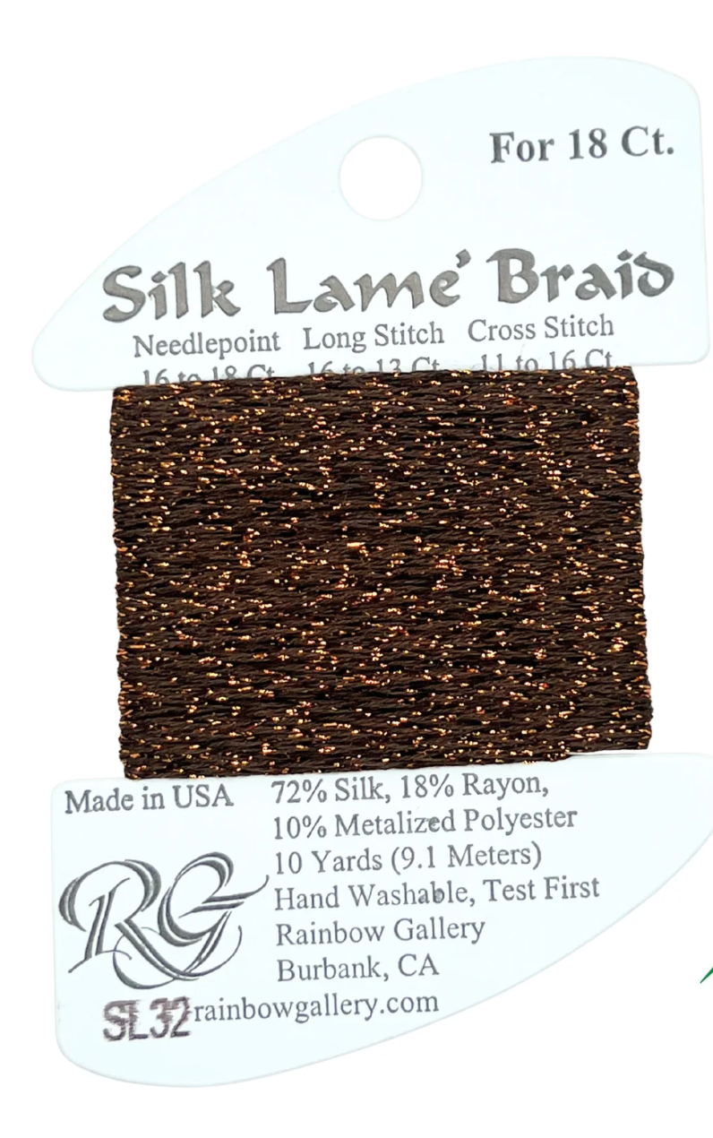 Silk Lame Braid SL32 Coffee