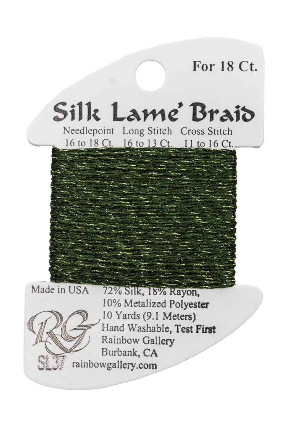 Silk Lame Braid SL37 Dark Avocado