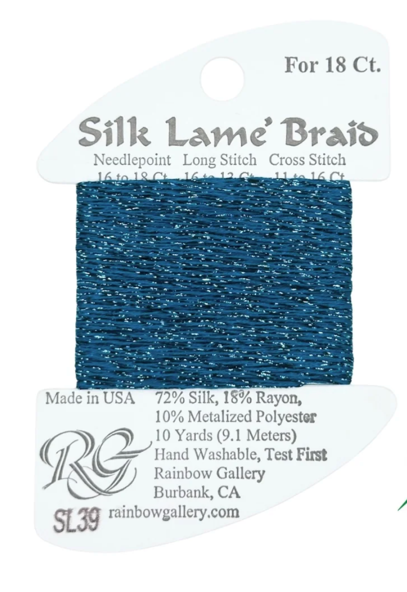 Silk Lame Braid SL39 Lagoon