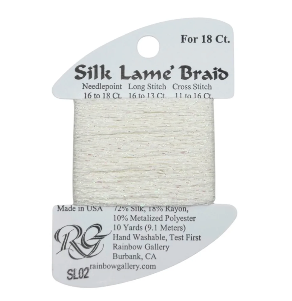 Silk Lame Braid SL02 White