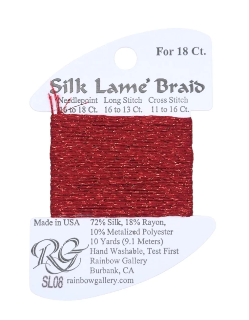 Silk Lame Braid SL08 Red