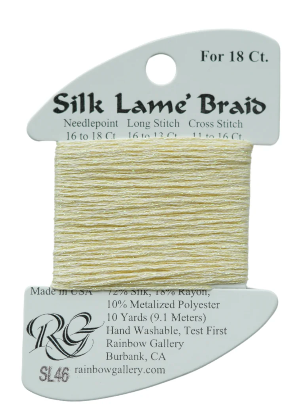 Silk Lame Braid SL46 Lemon Mist