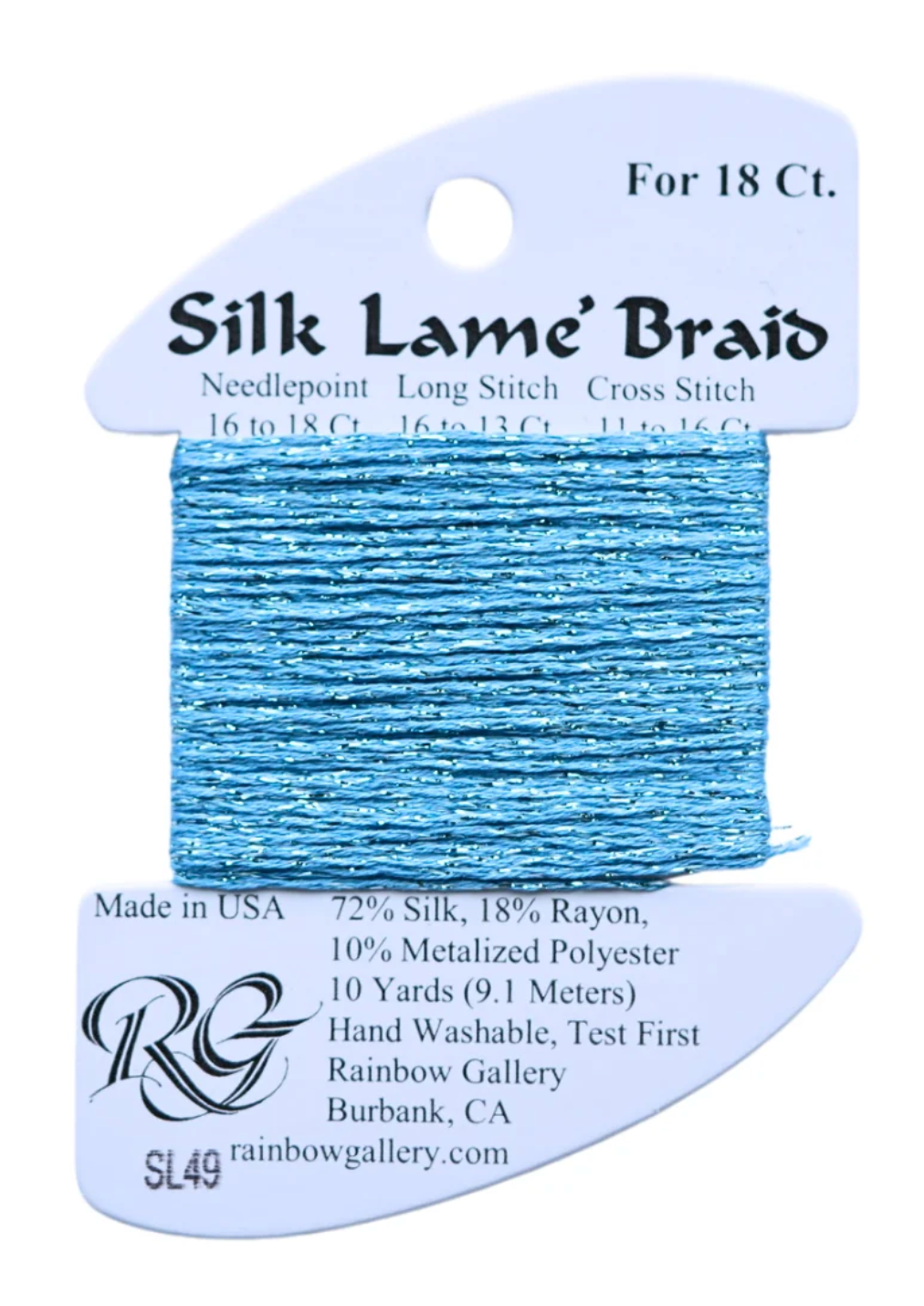 Silk Lame Braid SL49 China Blue