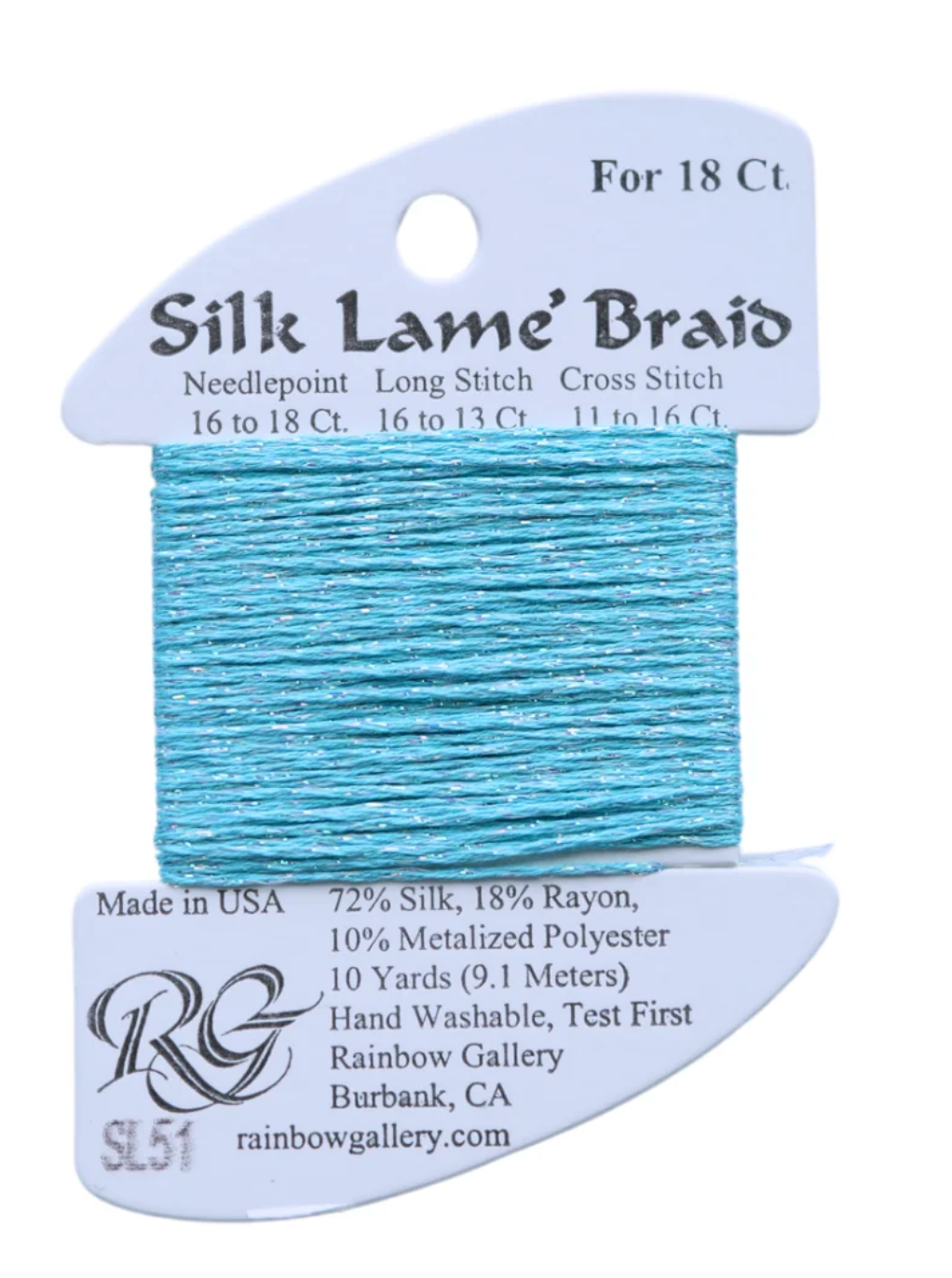 Silk Lame Braid SL51 Turquoise