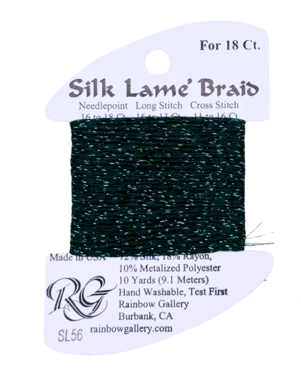 Silk Lame Braid SL56 Forest Green