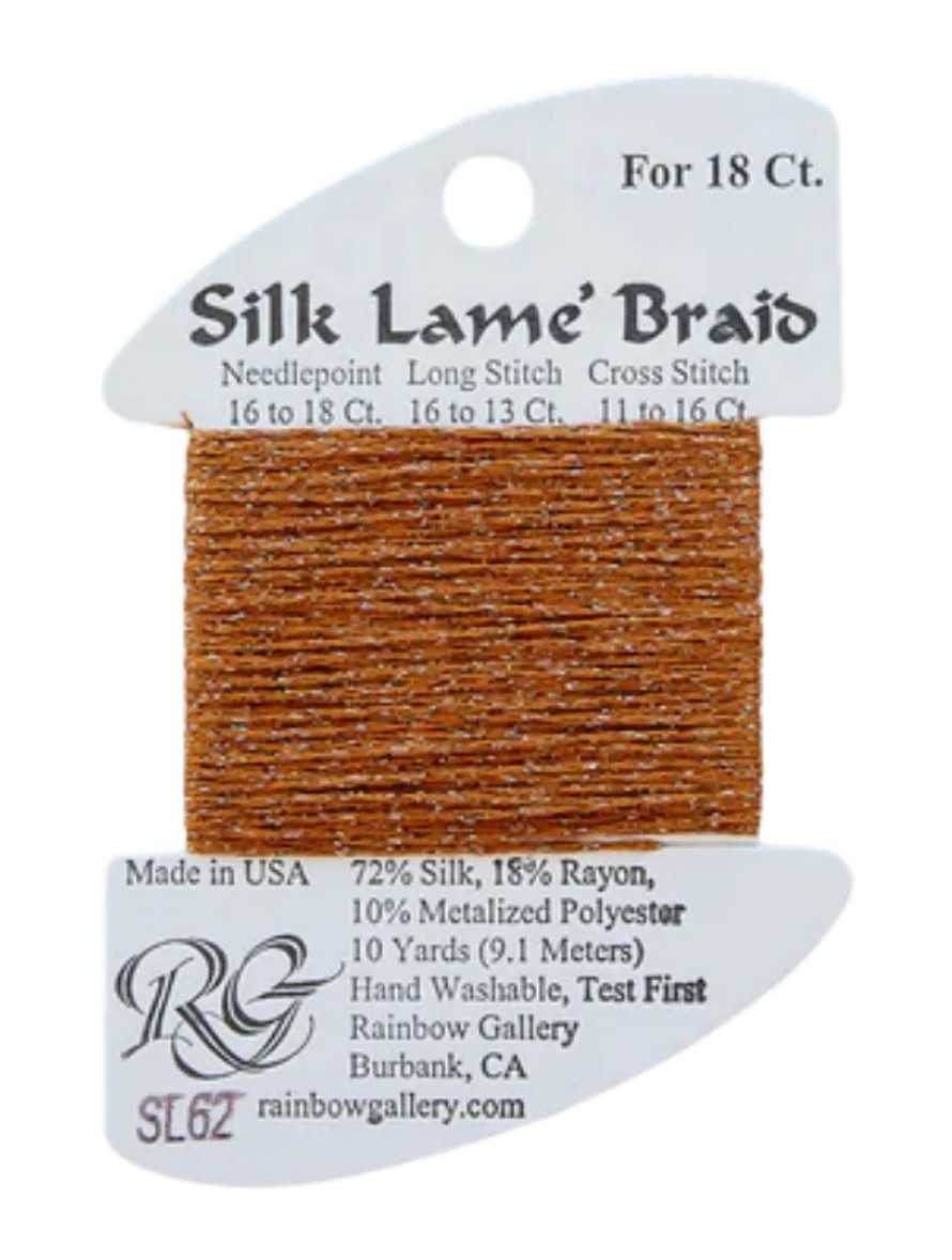 Silk Lame Braid SL62 Dark Sand Gold