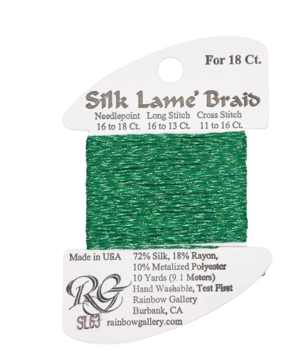 Silk Lame Braid SL63 Emerald