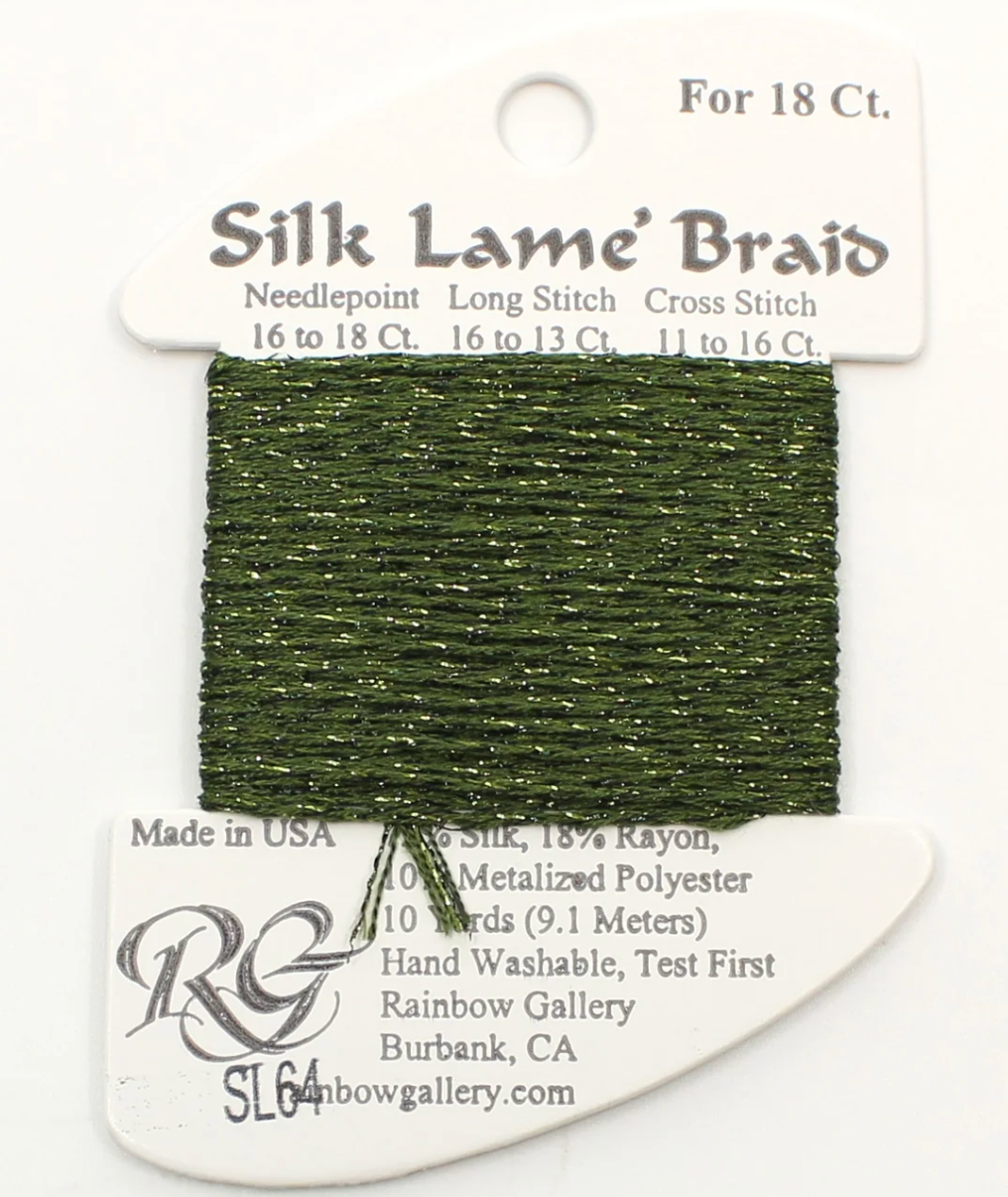 Silk Lame Braid SL64 Deep Avocado
