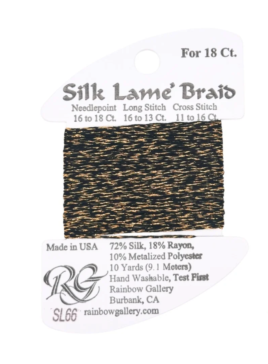 Silk Lame Braid SL66 Antique Gold