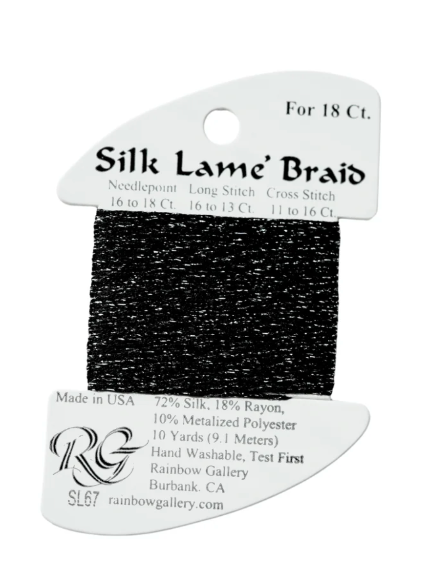 Silk Lame Braid SL67 Antique Silver