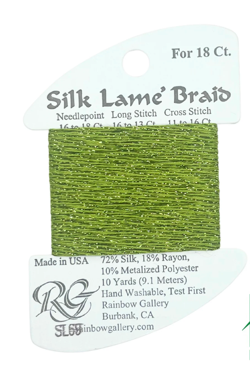 Silk Lame Braid SL69 Medium Avocado