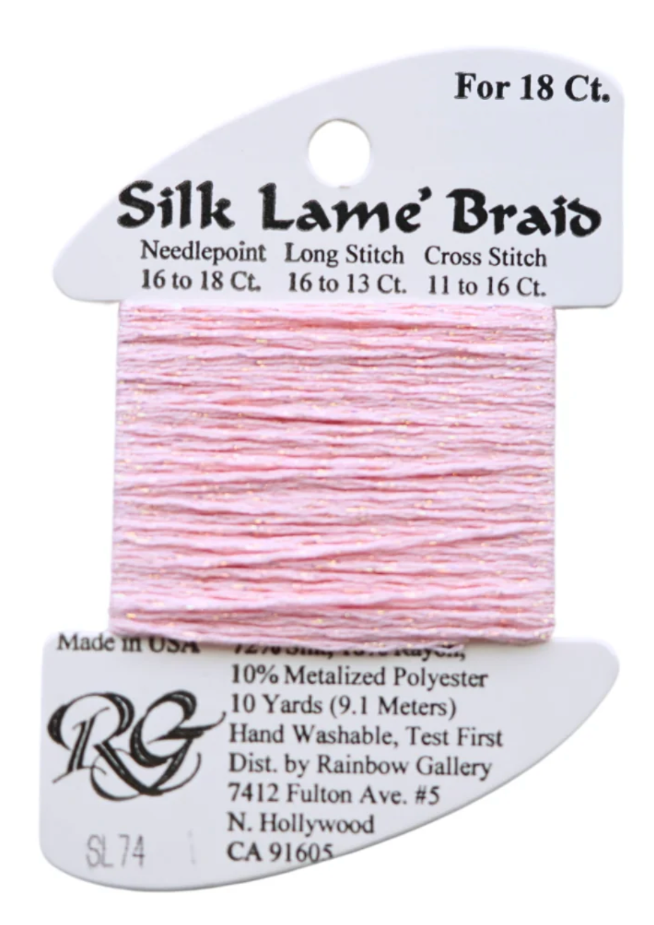 Silk Lame Braid SL74 Pale Pink