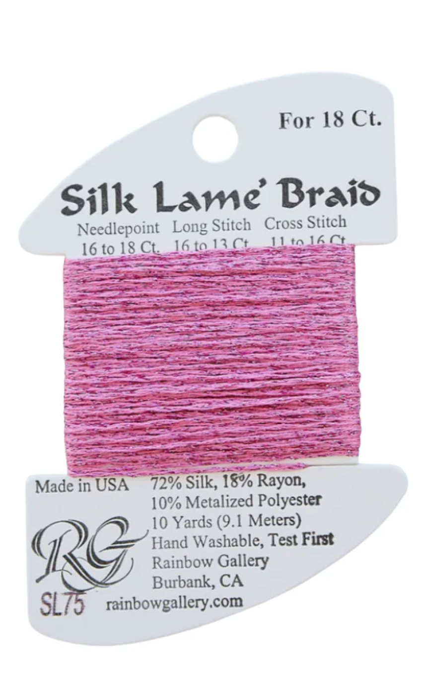 Silk Lame Braid SL75 Wild Rose