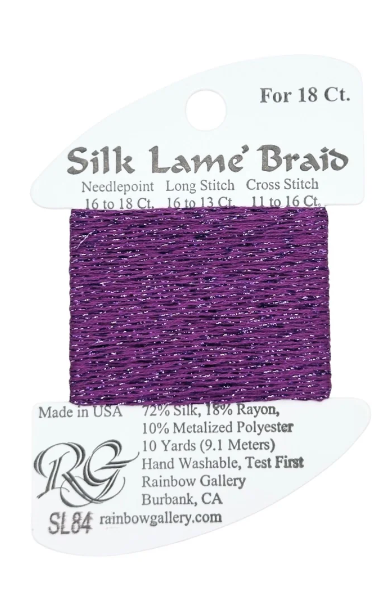 Silk Lame Braid SL84 Dark Orchid