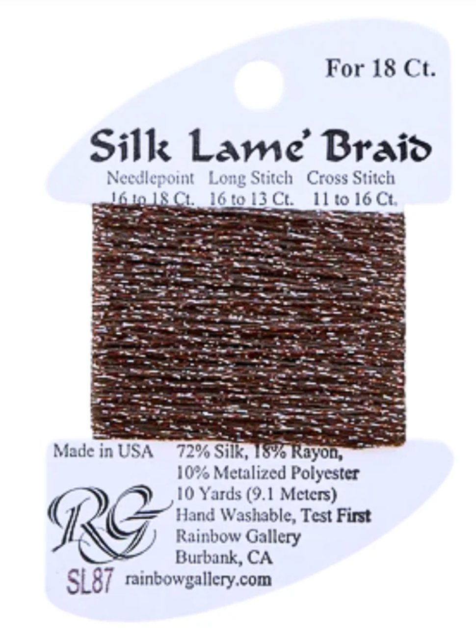 Silk Lame Braid SL87 Bark