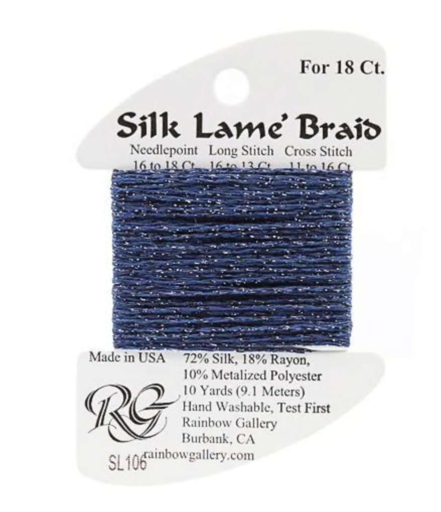 Silk Lame Braid SL106 Dark Denim