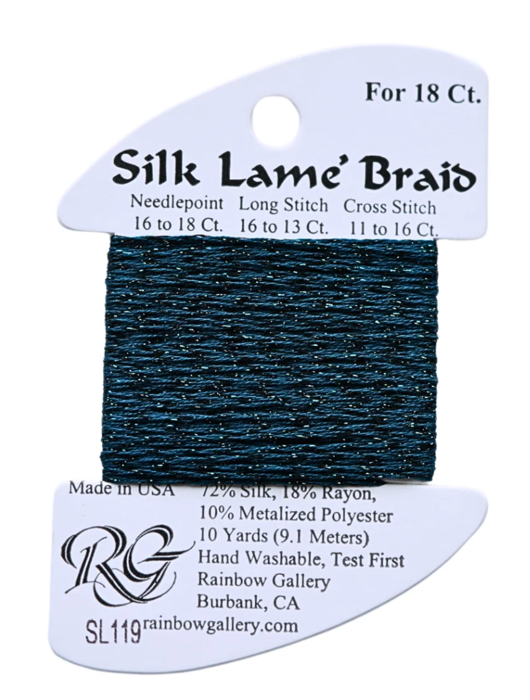 Silk Lame Braid SL119 Blue Sapphire