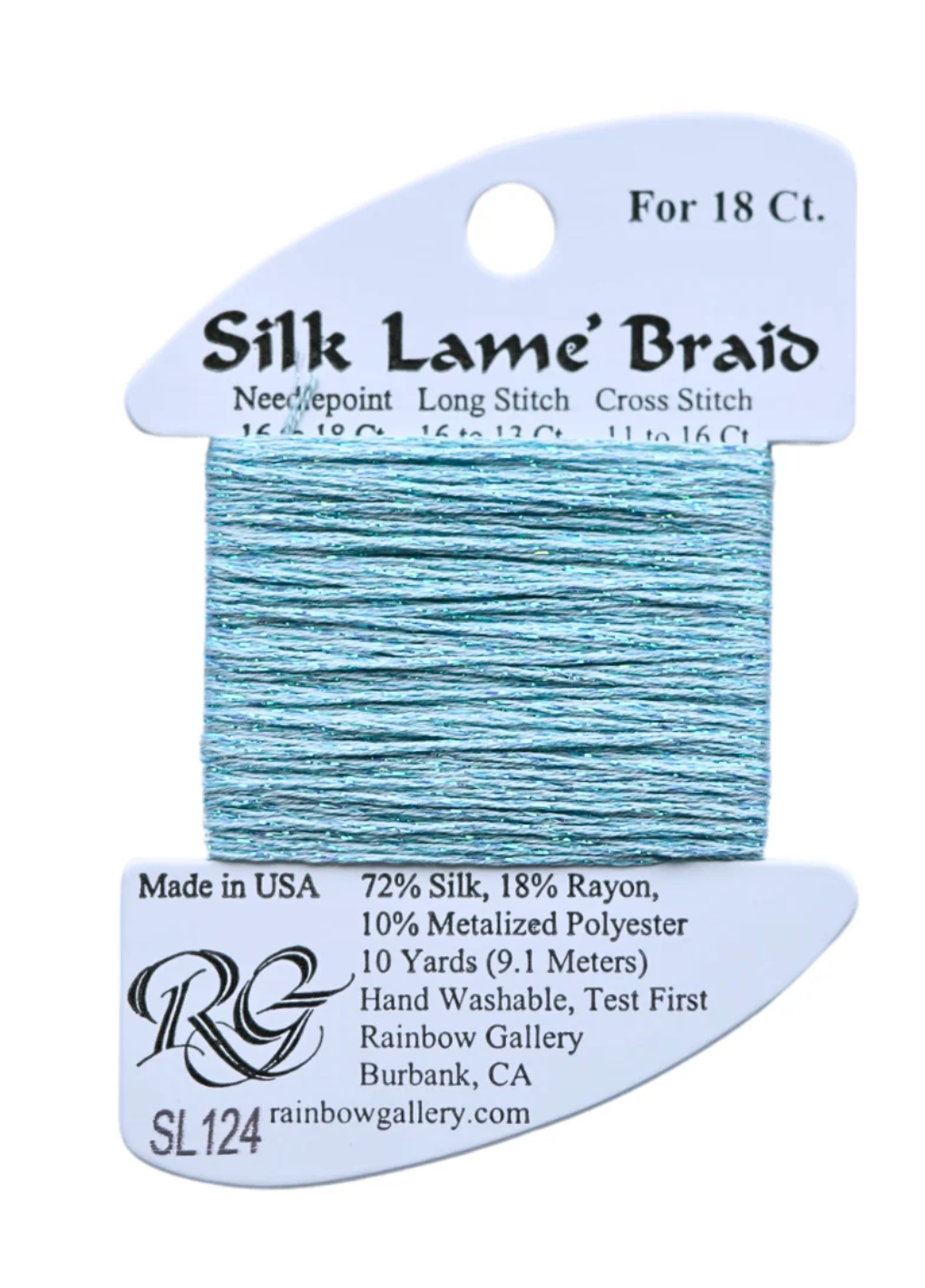 Silk Lame Braid SL124 Blue Glow