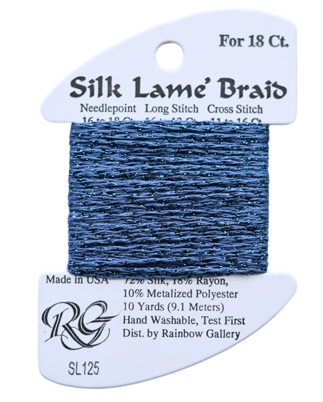 Silk Lame Braid SL125 Denim