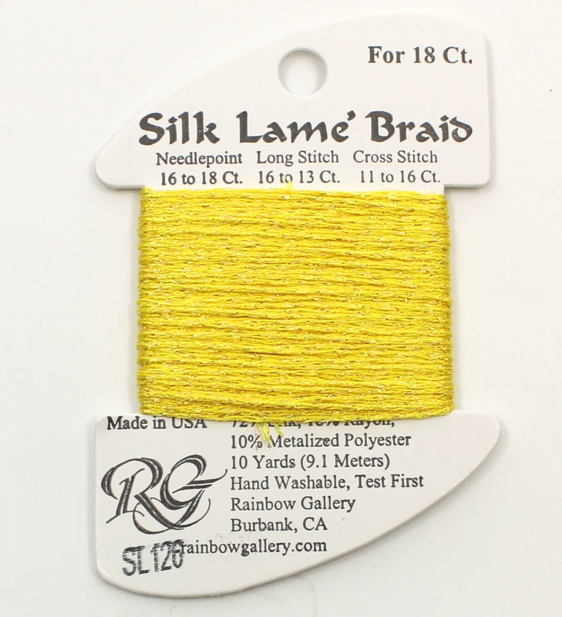 Silk Lame Braid SL126 Canary Yellow