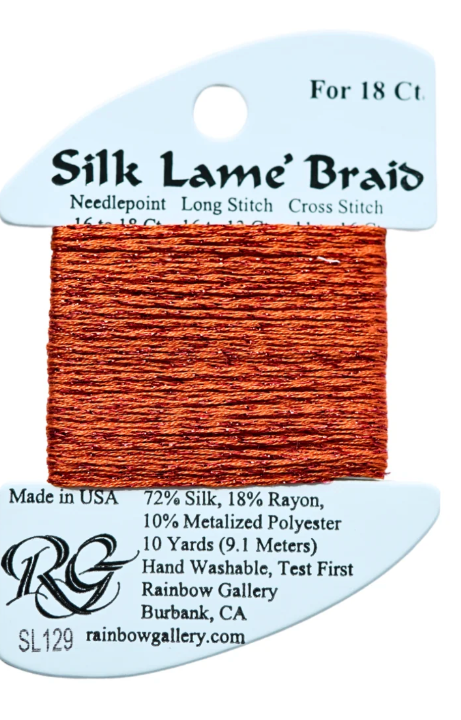 Silk Lame Braid SL129 Tabasco