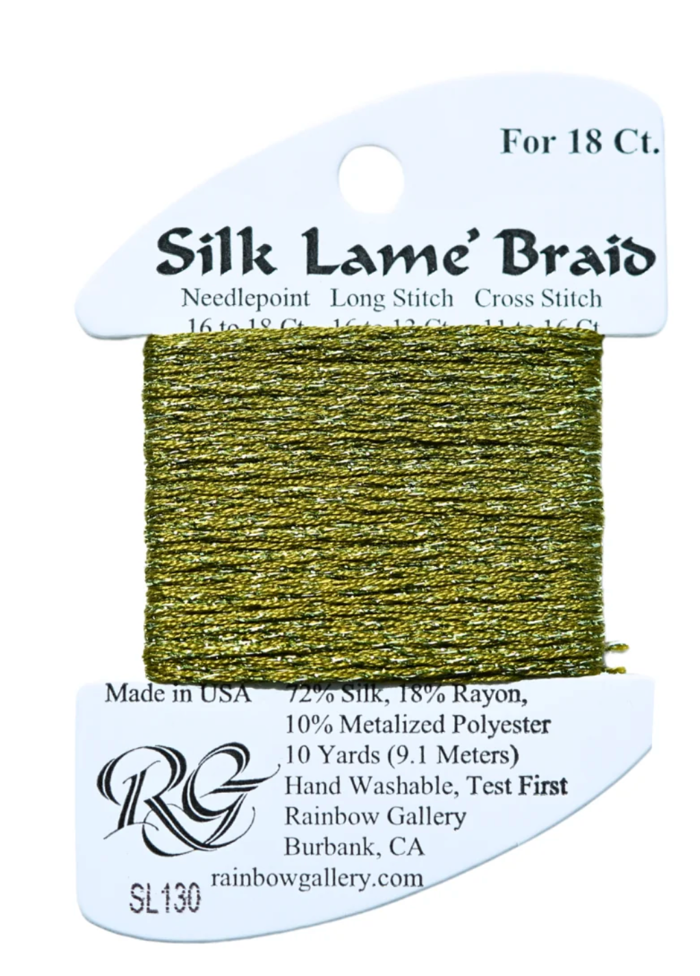 Silk Lame Braid SL130 Moss