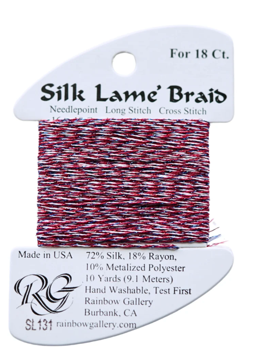 Silk Lame Braid SL131 Fourth of July
