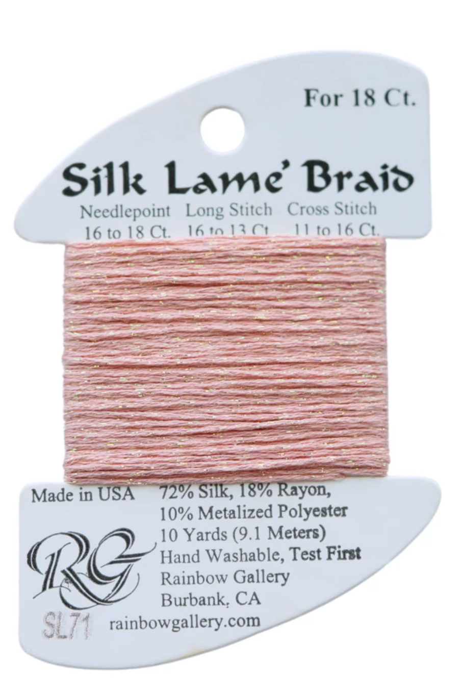 Silk Lame Braid SL71  Peach
