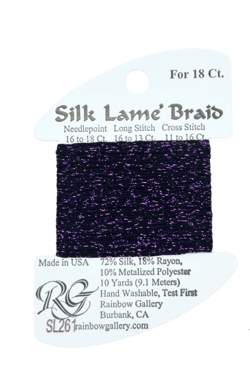 Silk Lame Braid SL261 Eggplant