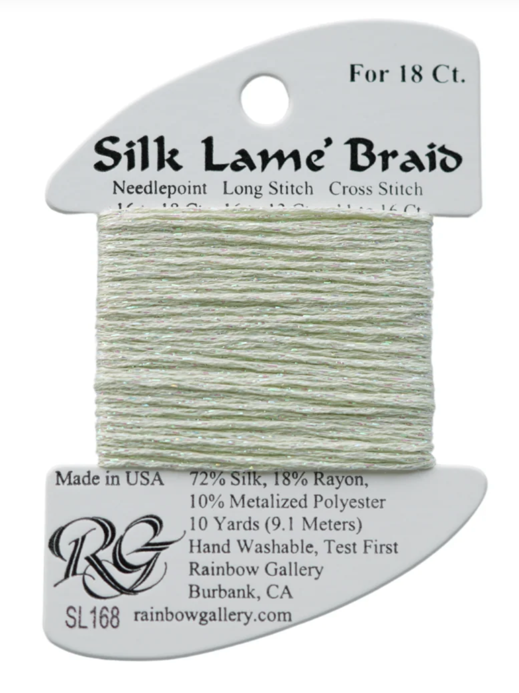 Silk Lame Braid SL168 Seafoam