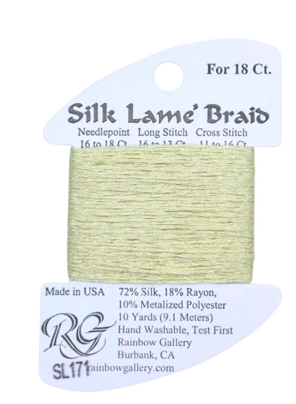 Silk Lame Braid SL171 Mellow Yellow