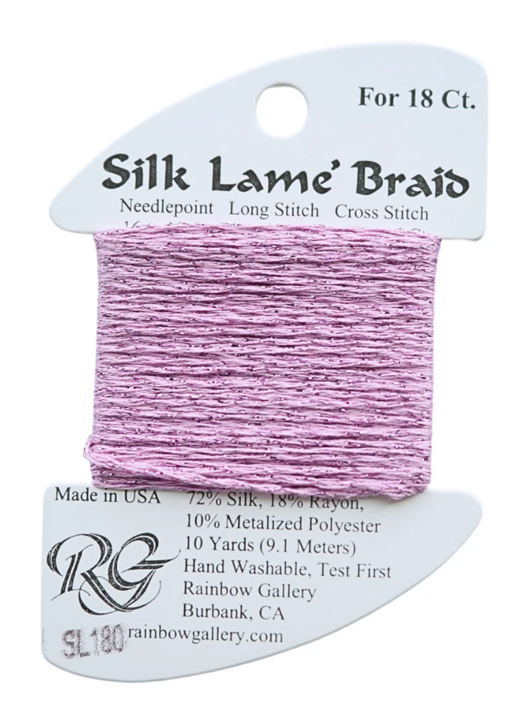 Silk Lame Braid SL180 Lilac Chiffon
