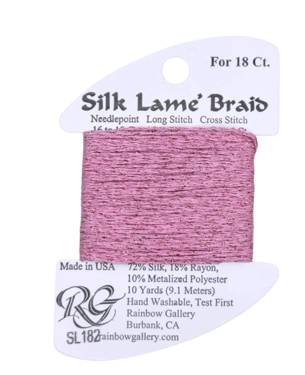Silk Lame Braid SL182 Chateau Rose
