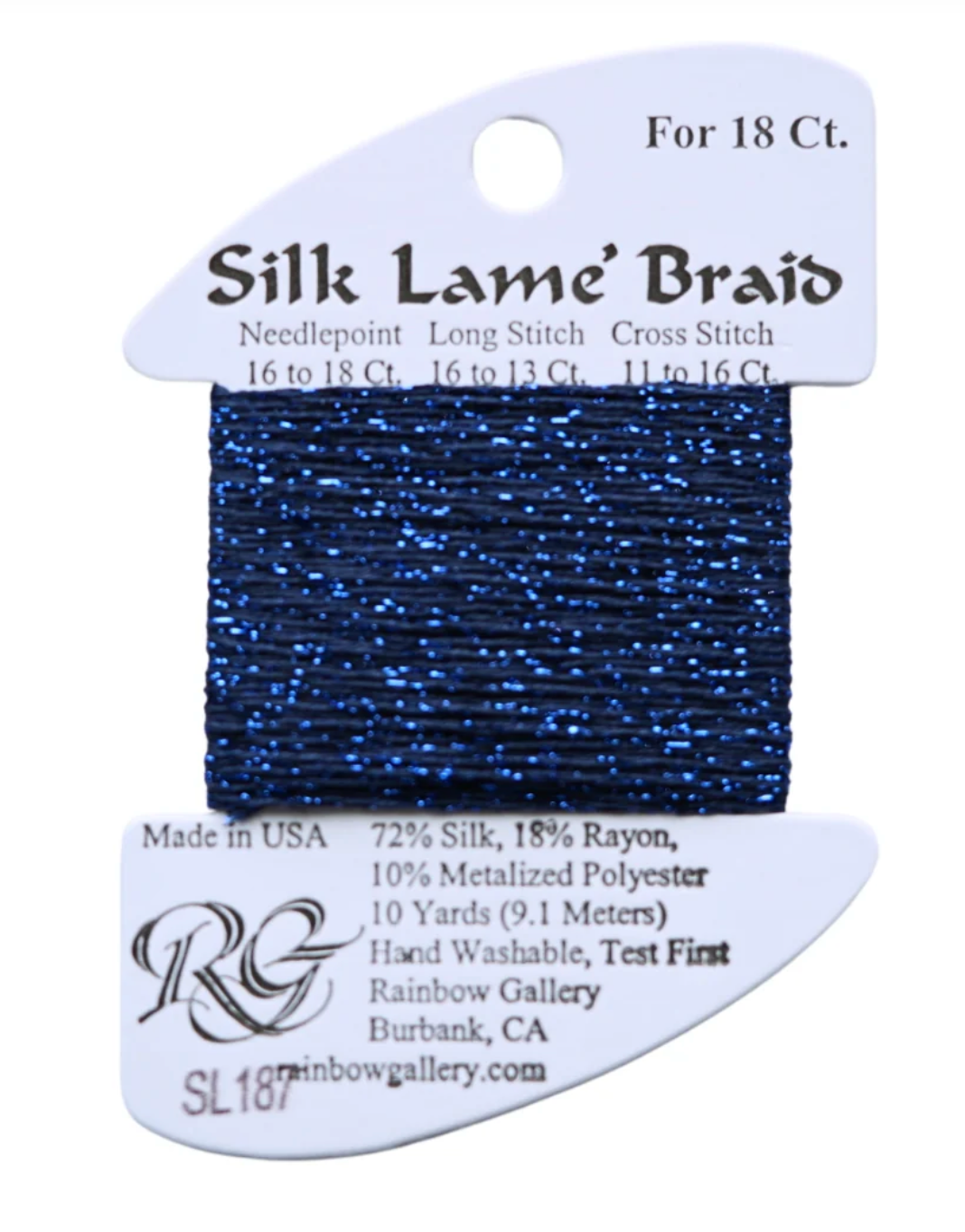 Silk Lame Braid SL187 Mood Indigo