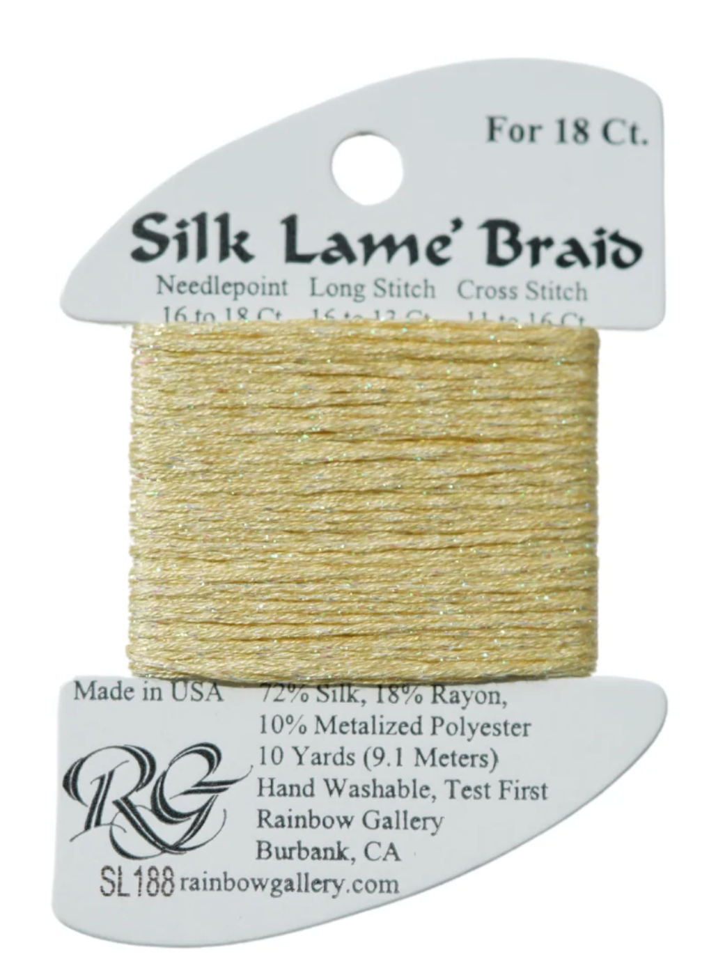 Silk Lame Braid SL188 Vanilla