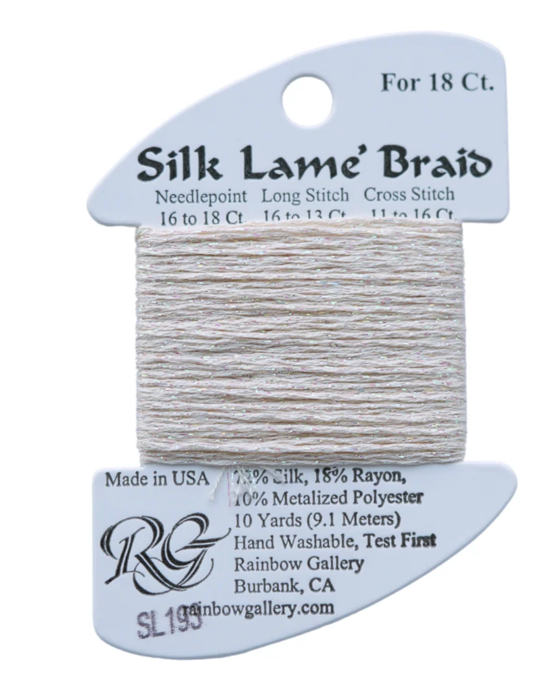 Silk Lame Braid SL193 Creme Brulee