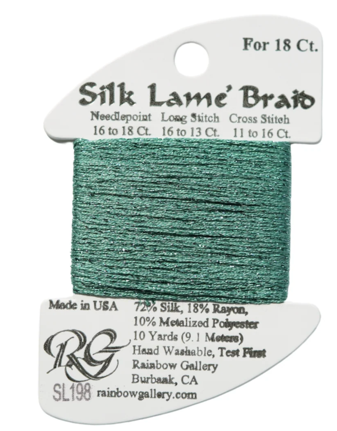 Silk Lame Braid SL198 Wasabi
