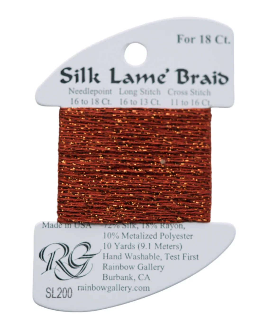 Silk Lame Braid SL200 Burnt Brick