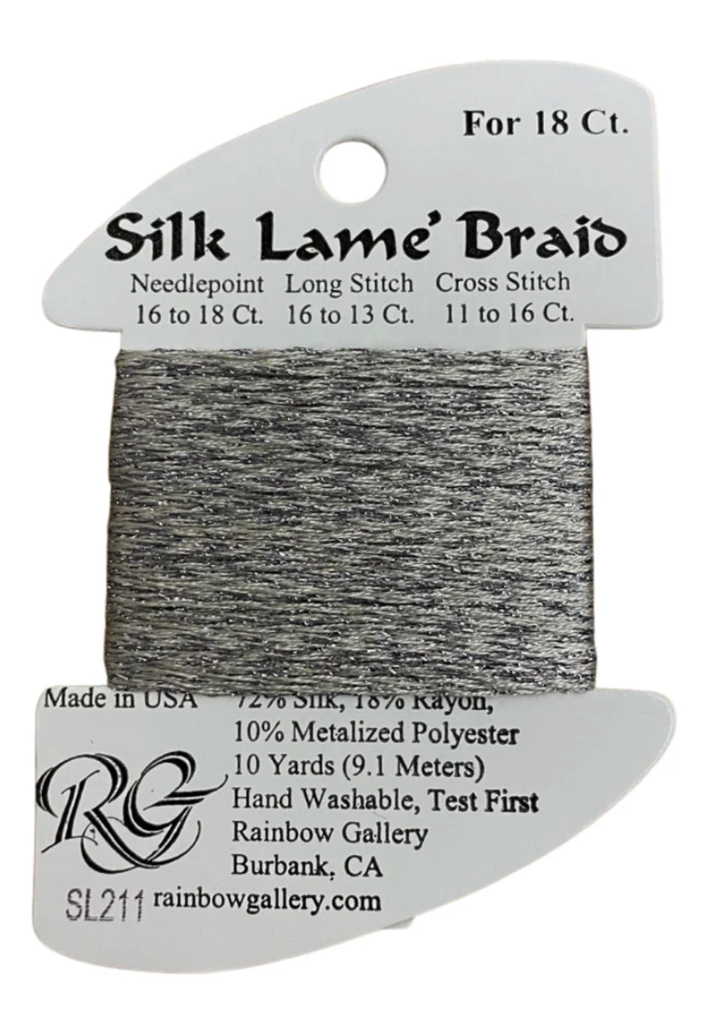 Silk Lame Braid SL211 Glacier Gray