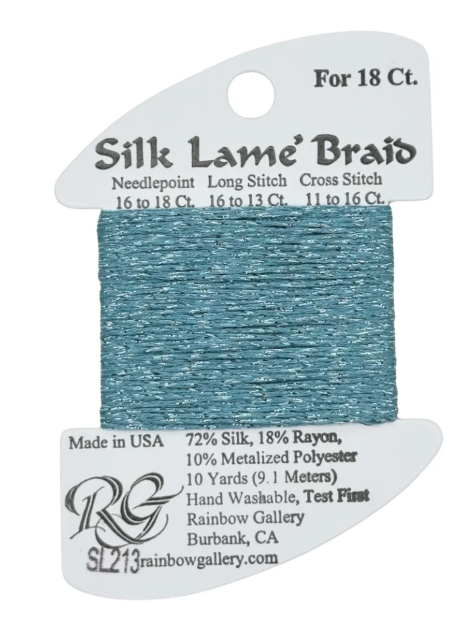 Silk Lame Braid SL213 Dusty Turquoise