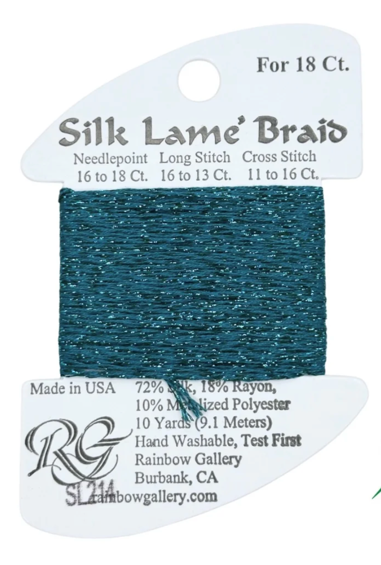 Silk Lame Braid SL214 Lake Blue