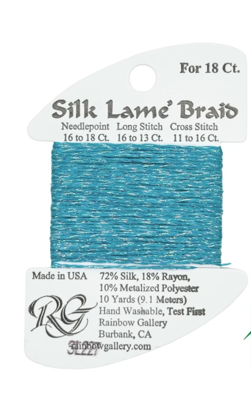 Silk Lame Braid SL227 Aruba Blue