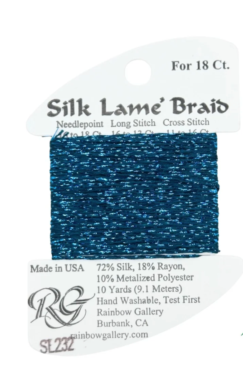 Silk Lame Braid SL232 Maui Blue