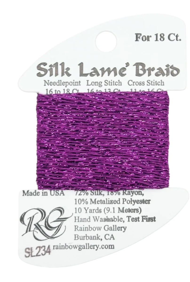 Silk Lame Braid SL234 Striking Purple
